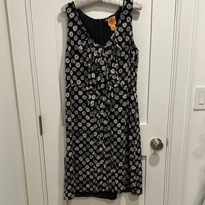 Tory Burch Black & White (+ gray) Polka Dot Sleeveless Dress